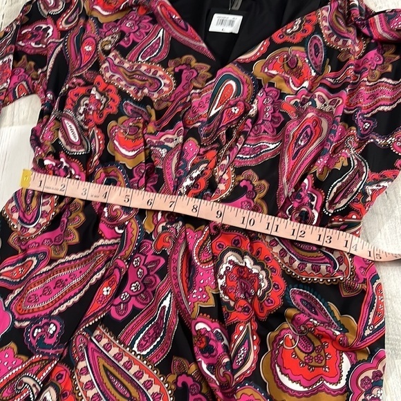 Trina Turk Birch Paisley Print Stretch Jersey Mini Dress Size L NWT - Picture 9 of 10